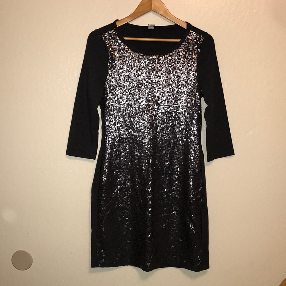 Old Navy, sequins midi dress, size small, gray